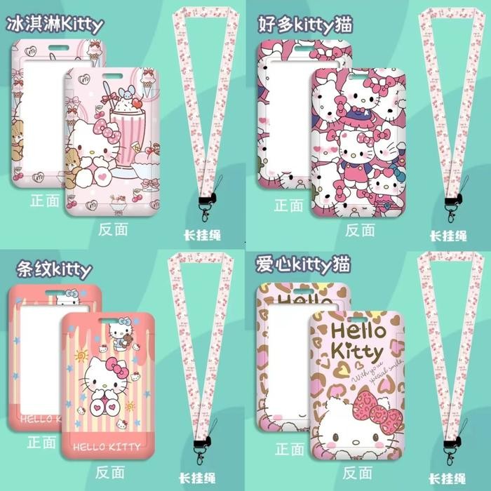 

Gantungan Tali Card Holder Kartu ID Card Name Tag Hello Kitty Disney