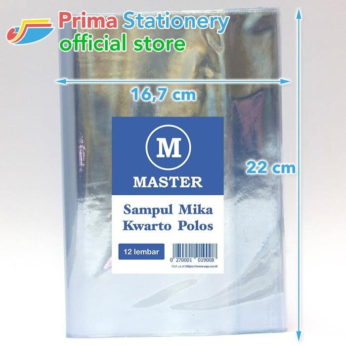 

Master Sampul Buku Mika Kwarto Polos Plastik Book Cover isi 12 lembar