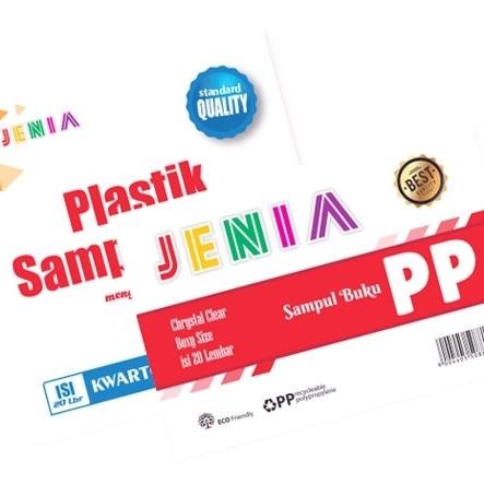 

Sampul Buku Plastik OPP kwarto / boxy campus ( per pack) Jenia