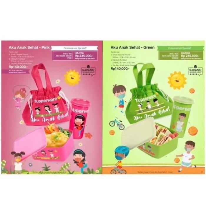 Tupperware aku anak sehat kotak bekal makan anak