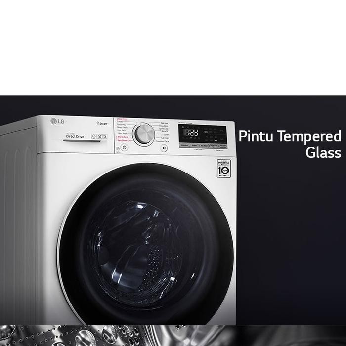 Lg Fv1285S3Ws - Mesin Cuci Front Loading Lg Inverter 8,5Kg Fv 1285S3Ws