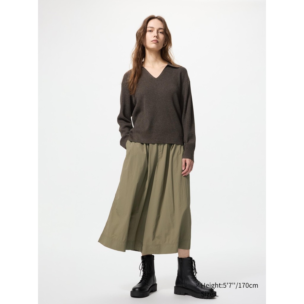 Uniqlo Sweater Polo Rib Rajut Washable (Matching Set)