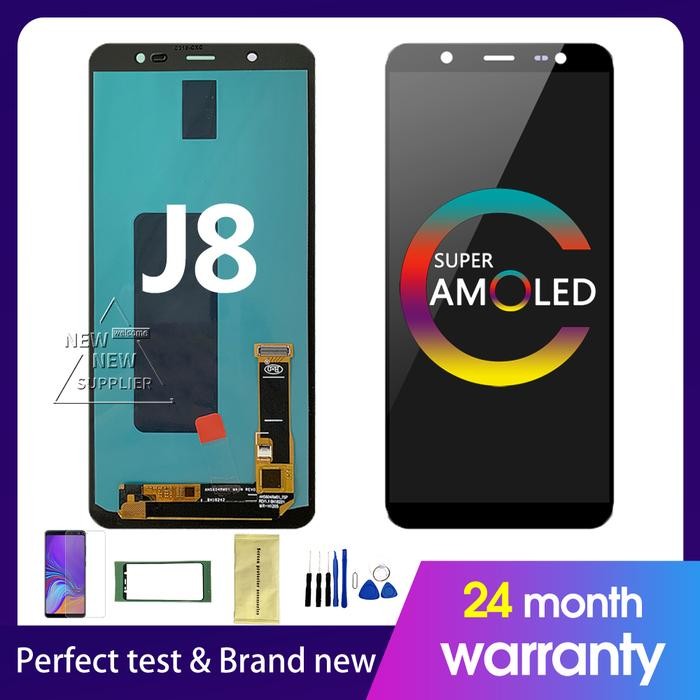 100% Warranty Super AMOLED LCD with Touch Screen Digitizer for Samsung J8 J810 Display Assembly for 