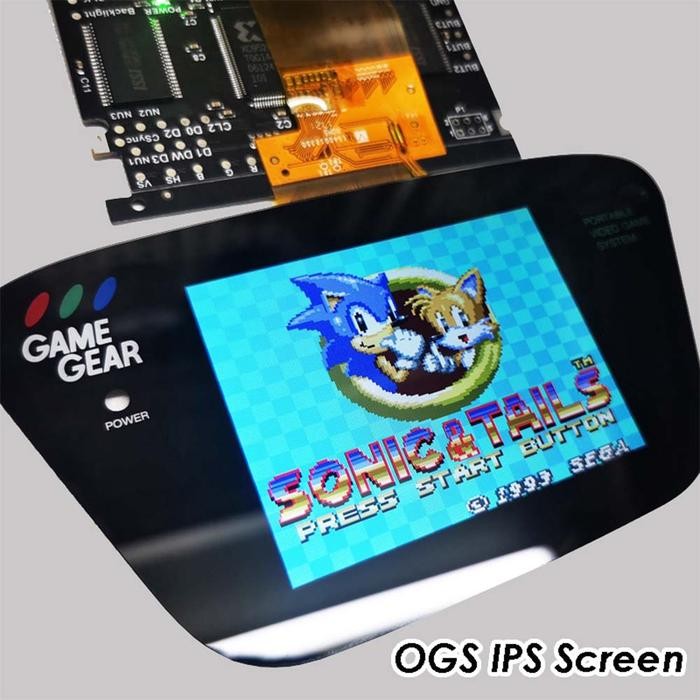 2024 IPS V4.2 Pre-laminated OGS Screen MOD Kits For SEGA Game Gear Highlight Brightness Backlit LCD 