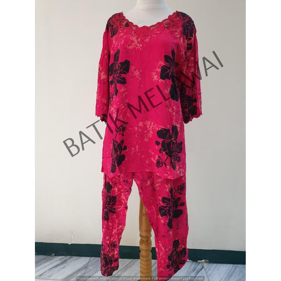 Setelan Batik PREMIUM SUNAN celana Panjang Tangan 3/4 Bordir *