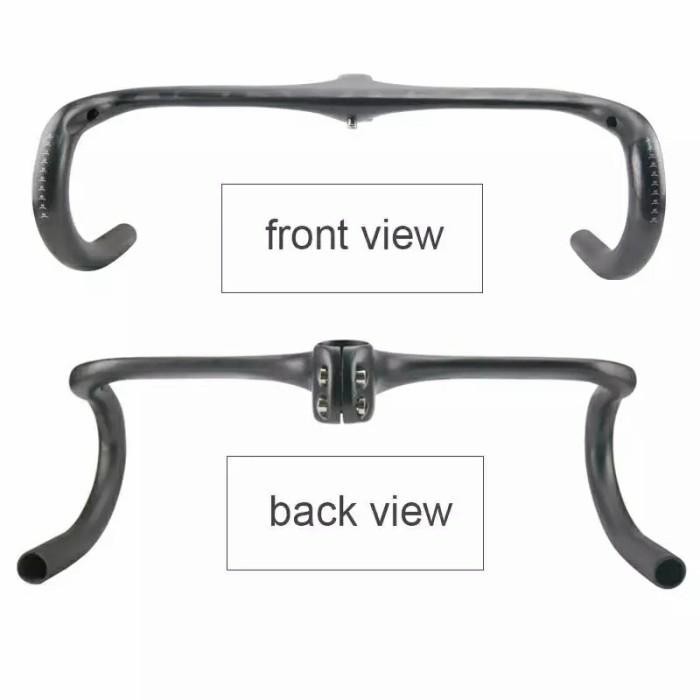 Terbaru AERONOVA Full Carbon Roadbike Drop Bar Integrated Stem - Dropbar 42 cm