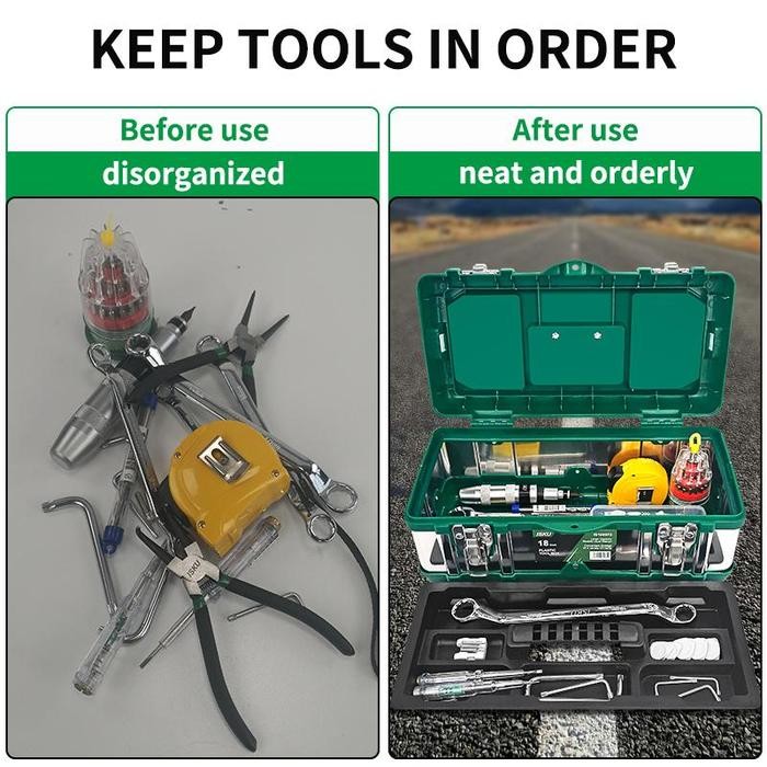 ISKU Toolbox Besar box alat perkakas tool box 15-20'' Bahan Stainless Steel Kotak Perkakas