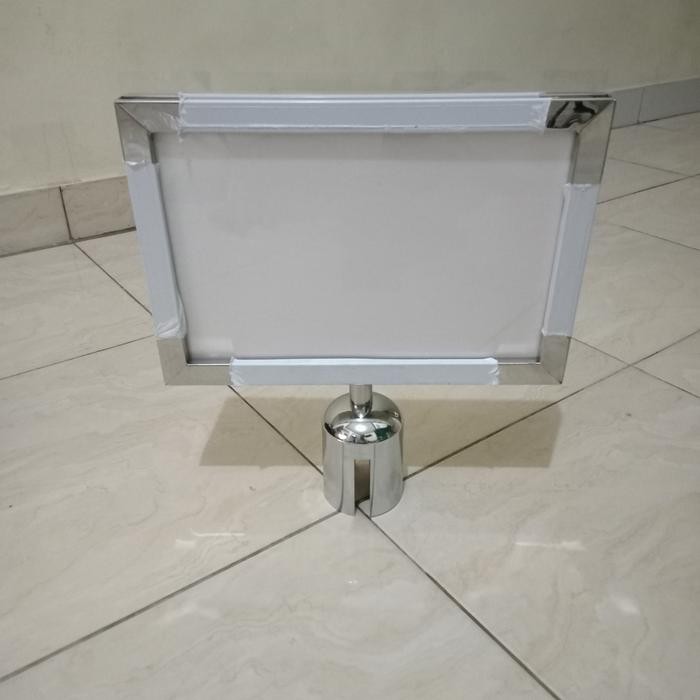 

Papan Tiang Antrian Stainless-Promo-Lanscape