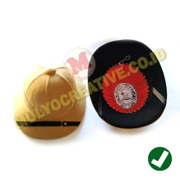 

Topi Sepeda Onthel Warna Keki Topi Demang Topi Polka Bahan Kain Murah PREMIUM