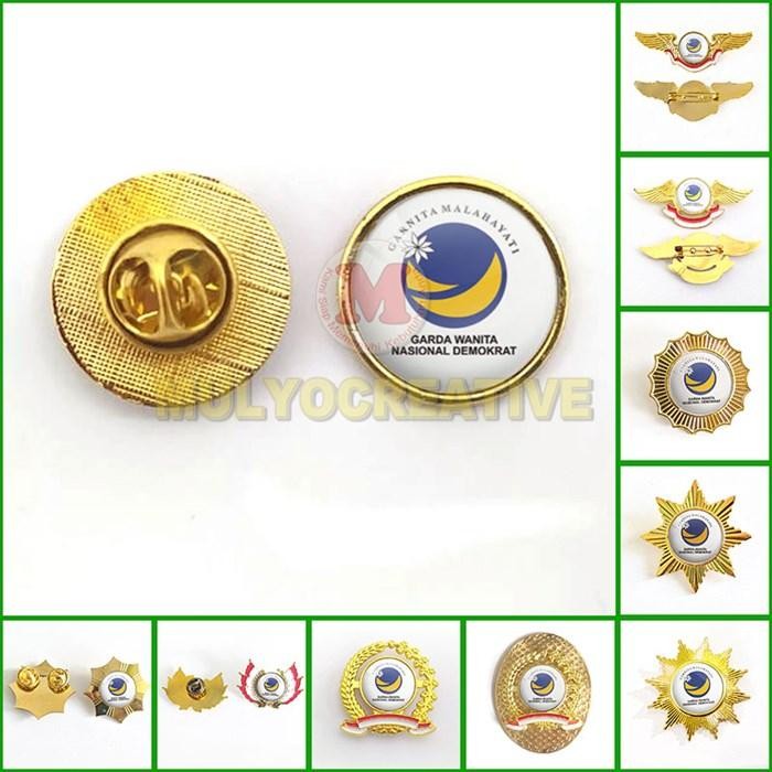Pin Garnita Malahayati Pin Bros Wing Logo Garda Wanita Nasdem PREMIUM