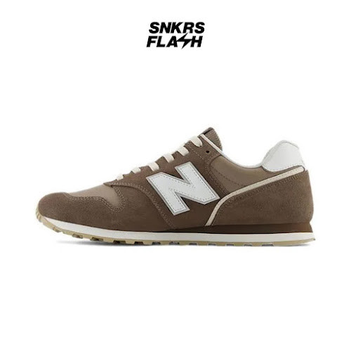 NEW BALANCE 373 BROWN WHITE Sepatu Sneakers Pria - ML373WW2 - Size 45