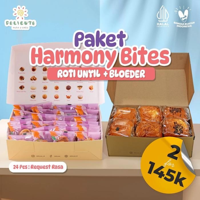 

NEW! PROMO BUNDLING ROTI UNYIL DELICUTE BUN + BLOEDER - ROTI UNYIL BEBAS PILIH RASA ISI 24 PCS