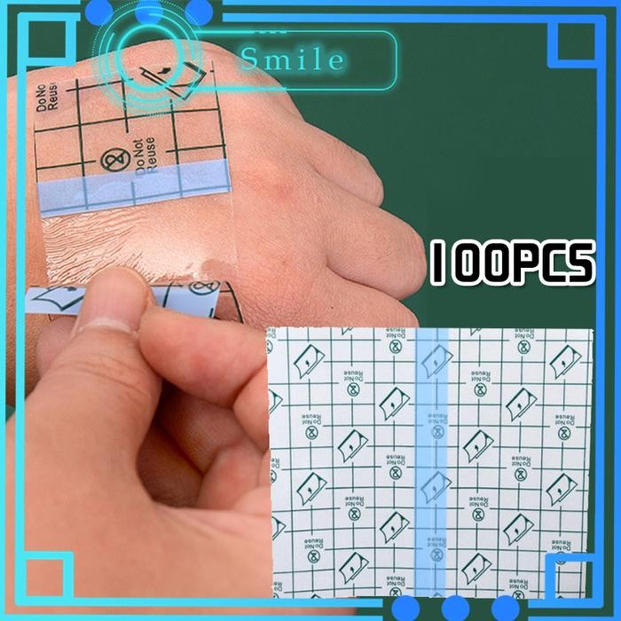 10*10cm Plaster Luka Anti Air 100 Buah Plester Plastik Luka Anti Air