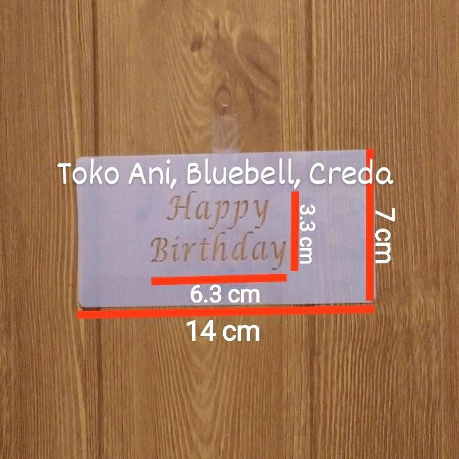 

Designer Stencil : Happy Birthday Biz Card , 6.3 X 3.3 Cm