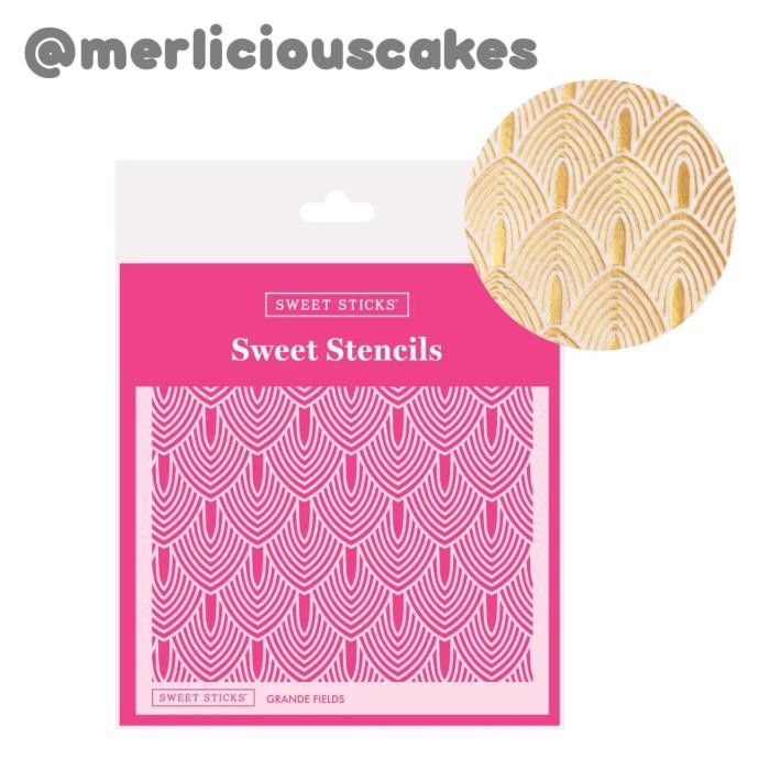 

Grande Fields Sweet Stencil Stensil Cookies Cupcakes Cake Sweet Sticks