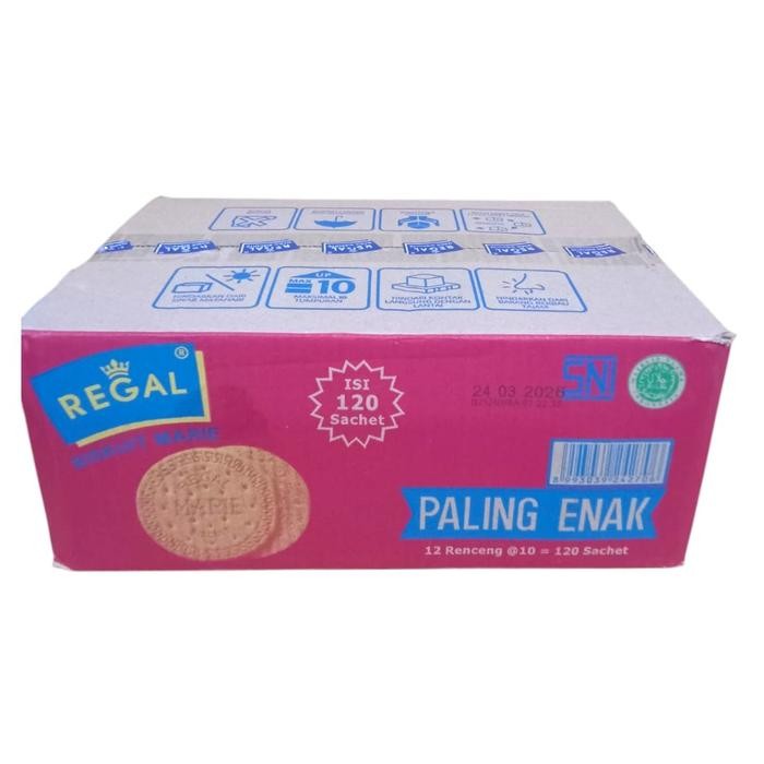 

NEW! BISKUIT REGAL MARIE MARRIE BISCUIT 12 RENCENG (1 KARTON DUS)