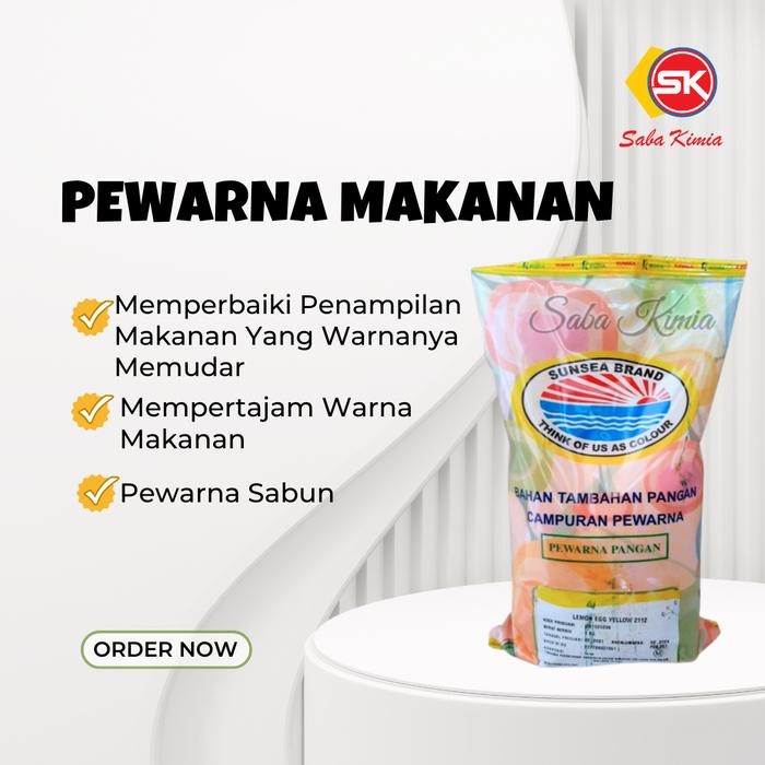 

NEW! PEWARNA MAKANAN / PEWARNA MINUMAN SUNSEA BRAND LEMON EGG YELLOW 1 KG