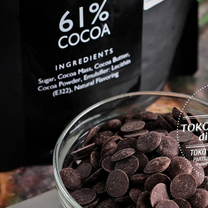 

NEW! PATISSIER CHOCOLATE 61% 100GR DARK COUVERTURE COKELAT COIN HITAM COKLAT BAKING