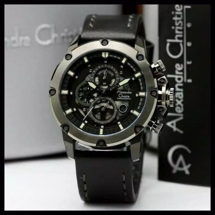 Alexandre Christie Pria Ac 6416 Leather/Tali Kulit Garansi Resmi