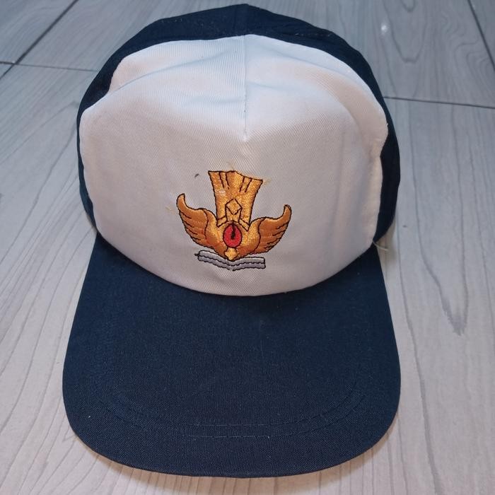 (Expert) topi sd merah putih dan topi smp biru putih bordir