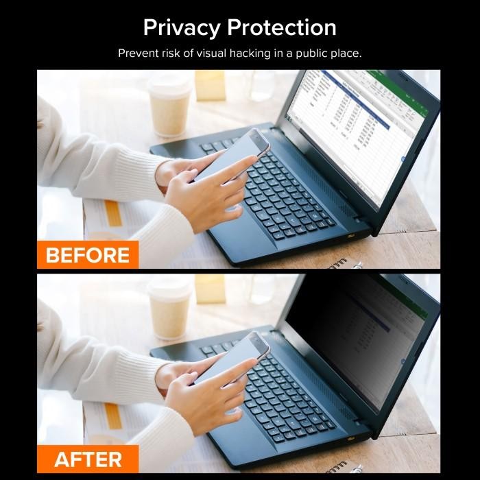Filter Anti Spy Laptop - Layar Privasi - Anti Radiasi, Anti Blue Light