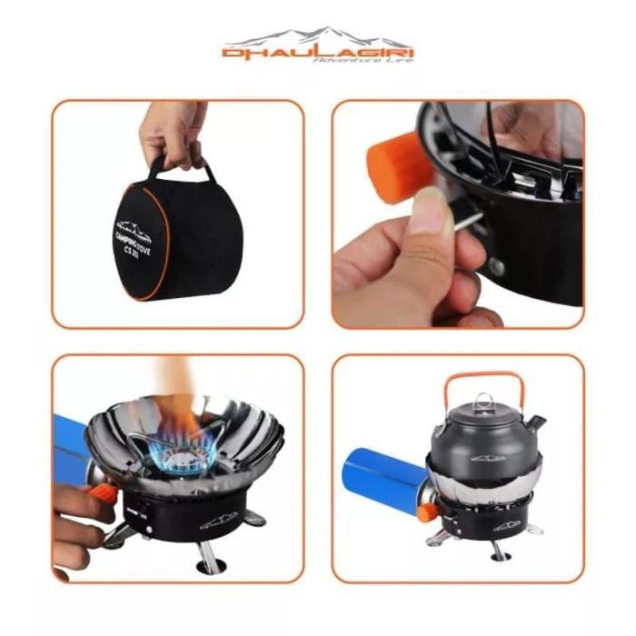 Kompor Dhaulagiri Camping Stove CS-203 - kompor windproof dhaulagiri -