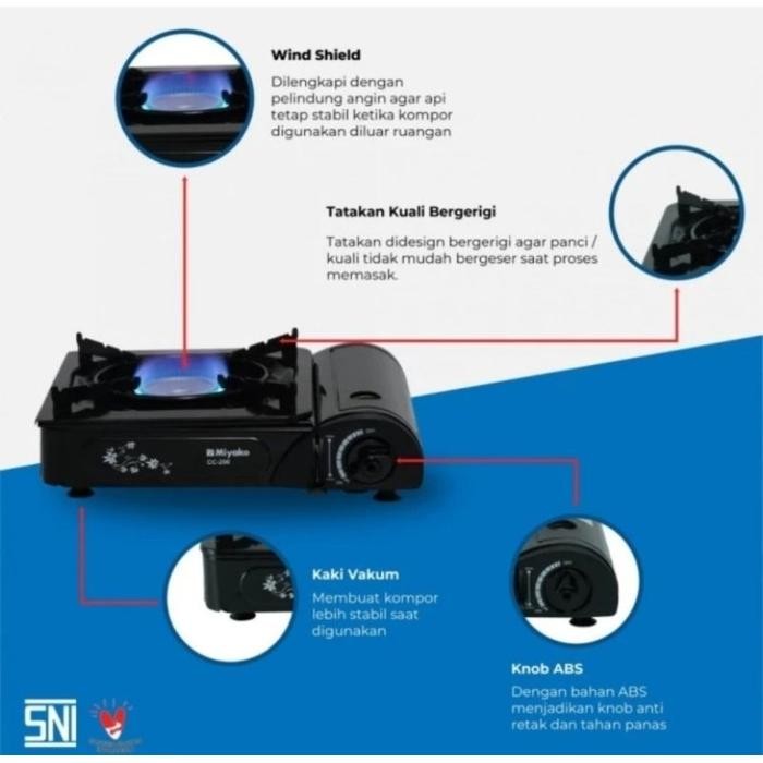 KOMPOR MIYAKO CC200 / KOMPOR PORTABLE CC 200 / KOMPOR PIKNIK