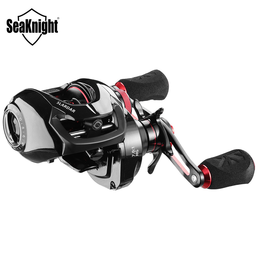 SeaKnight Brand SLARDAR Series 7.0:1 8.0:1 Dual-Bearing Brass Gear Baitcasting Fishing Reel 8-pin 10