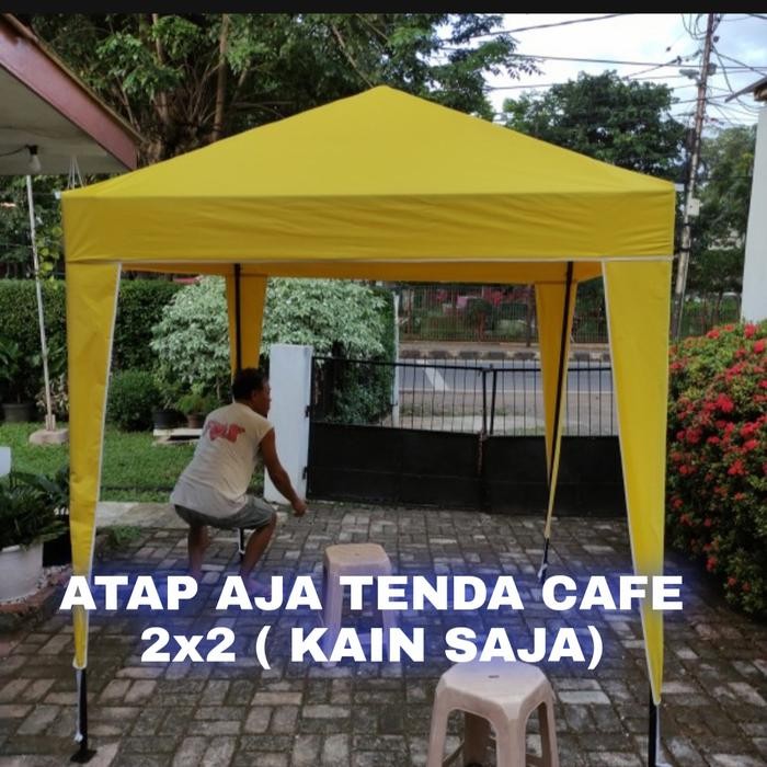 Atap tenda cafe 2x2 tenda stand cover kain