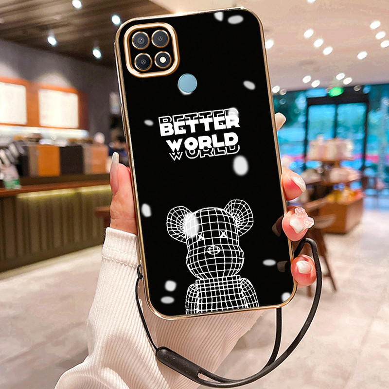 Casing Hp Untuk OPPO A15 A15s A35 Case Casing Pemodelan kartun HP Cesing Silikon Softcase disepuh ta