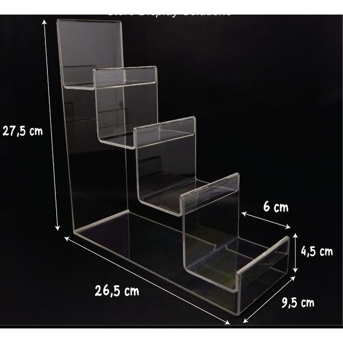 

Akrilik Display Tempat Dompet 4 Susun
