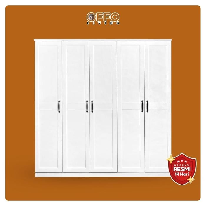 Offo Living - Lemari Pakaian Lemari Baju Putih - Lavender Series