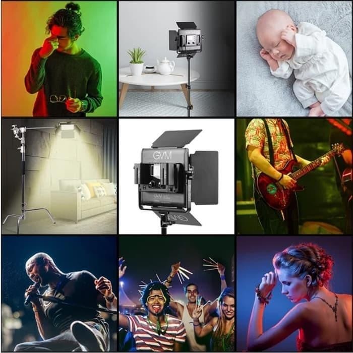 (Expert) Paket Lampu Video LED Studio Vlog GVM GVM-800D-RGB GVM 800D-RGB Light