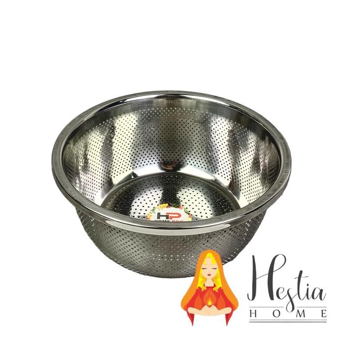 HOME PRO Baskom Lubang Besar Stainless Steel Tebal 28 30 CM
