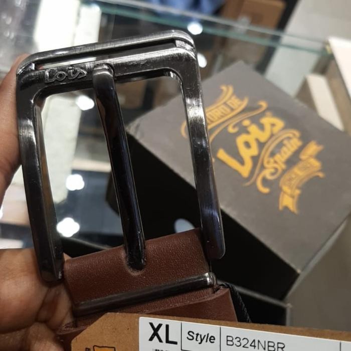 belt Lois ikat pinggang pria kulit asli lois original BL139NBR