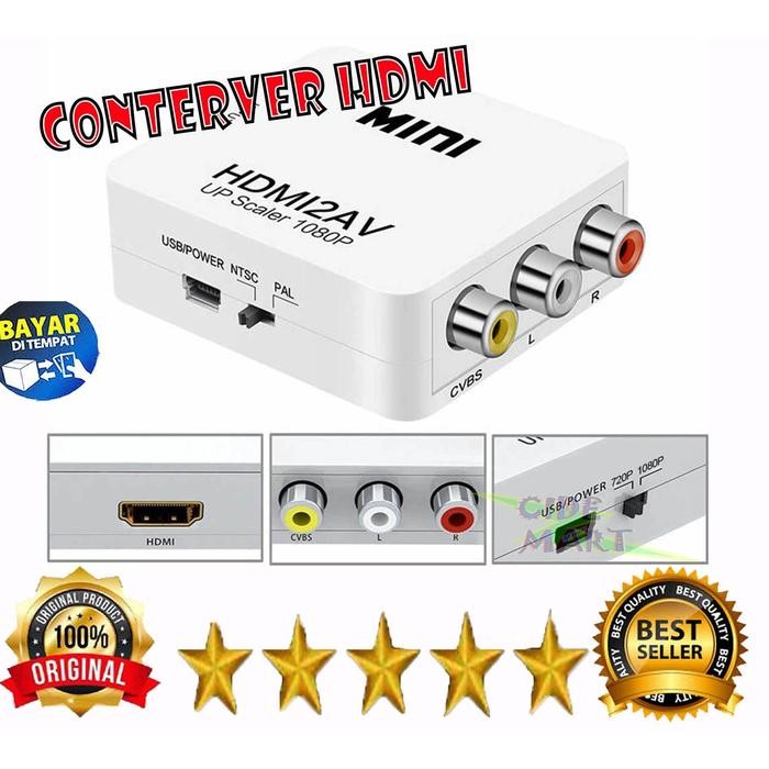 UZ6Z   Anycast Converter / Mini Box Hdmi2Av / Hdmi To Av Rca Converter