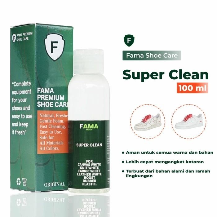 FAMA-SUPER CLEANER 100ML-PREMIUM-PEMBERSIH SEPATU-SABUN SEPATU-FAMA SHOES CLEANER-FAMA SHOE CLEANER