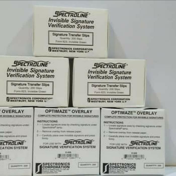 

1 Set Kertas Spectroline Overlay & Invisible Signature. Made In Usa