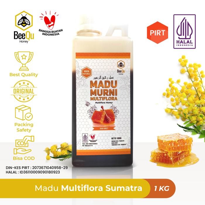 

NWFK Madu Murni Asli - Multiflora Sumatra 1Kg Raw Honey - Beequ Honey