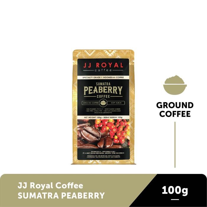 

NWFK Jj Royal Coffee Peaberry Sumatra Ground (Kopi Bubuk) Bag 100Gr