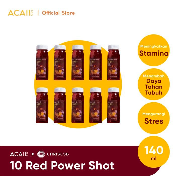 

8SXE Acaii Tea X Chris Csb Red Power Shot Pack Of 10 (10X140Ml)
