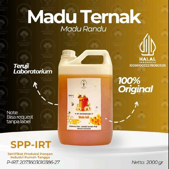 

8SXE Madu Asli Randu Kapuk 2Kg Sudah Uji Laboratorium Raw Honey Madu Mentah Organik