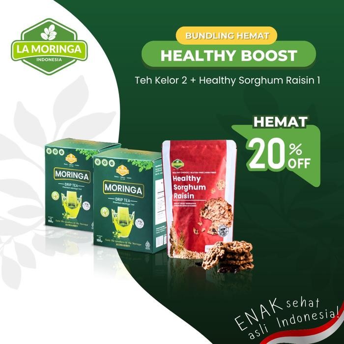 

8SXE La Moringa Paket Bundling Healthy Boost : 2 Teh Kelor (Moringa Drip Tea) + 1 Moringa
