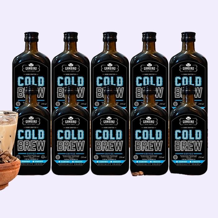 

8SXE Gambino Coffee Pack Of 10 Bottles Cold Brew Black 250Ml