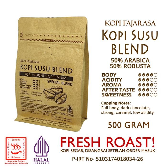 

8SXE Kopi Fajarasa Kopi Susu Blend Biji Kopi Espresso Blend 500 Gram