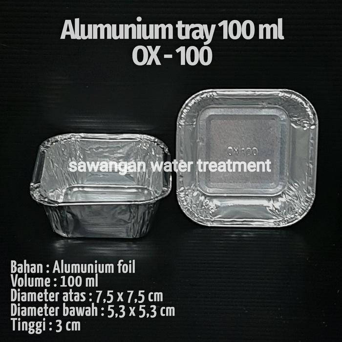 IGZS   Alumunium Tray Ox-100 / Alumunium Foil 100 Ml / Alumunium Tanpa Tutup Isi 100 Pcs