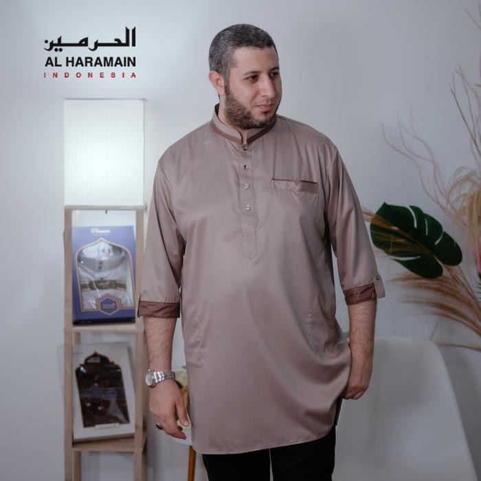 Al Haramain Kurta Kombinasi (53) Coklat Tua Coklat Susu Navy Abu Hitam Maroon Hijau Lumut Hijau
