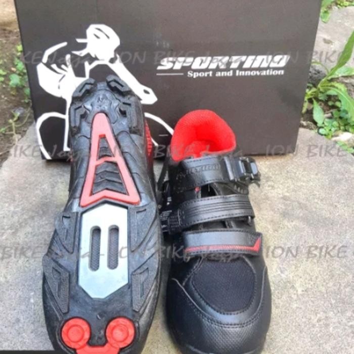 Laris Sepatu Cleat Mtb Untuk Sepeda Sportino Touring Black Red Size 41-44 Mu