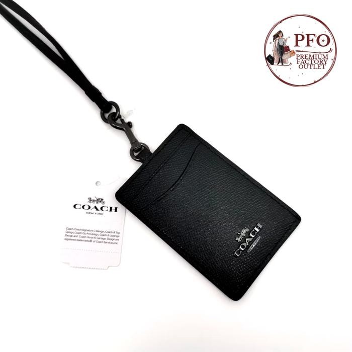 

TERMURAH Ready COCH F57311 ID Lanyard in Leather Full Black READY STOCK