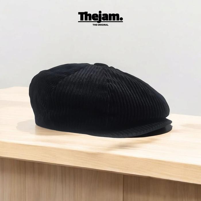 Thejam the original Newsboy cap corduroy black 8panel caps Vintage